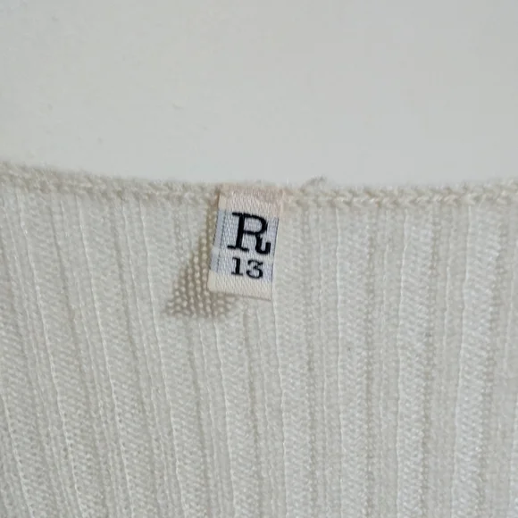 R13 Distressed Cashmere Sweater Oversized XS - Picture 3 of 11